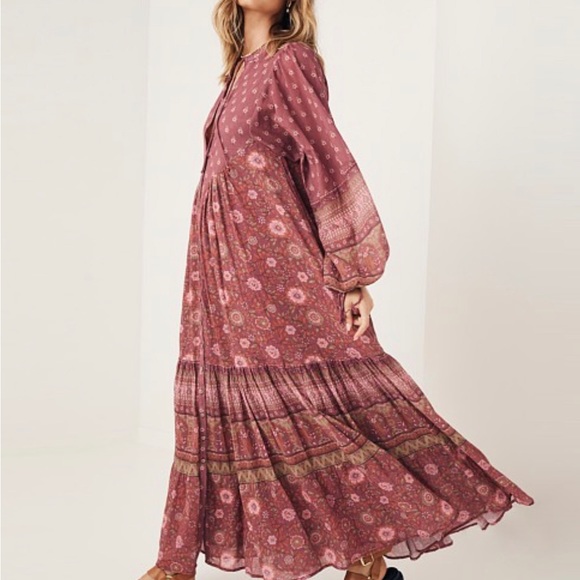 NWT Spell & The Gypsy Utopia Gown Berry XS - Picture 3 of 6